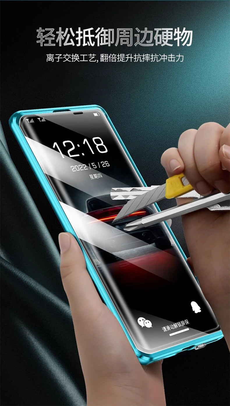 360 Full Cover For Huawei P60 Pro Case Tempered Glass Flip Phone Case For Huawei P 60 P60Pro Double Sided Protection Capa Bumper