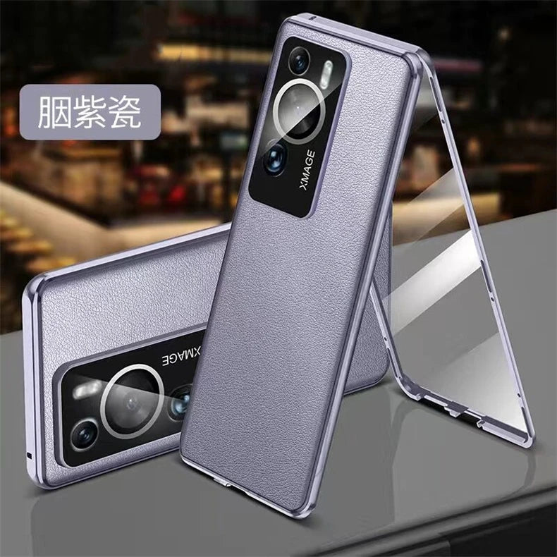 360 Full Cover For Huawei P60 Pro Case Tempered Glass Flip Phone Case For Huawei P 60 P60Pro Double Sided Protection Capa Bumper