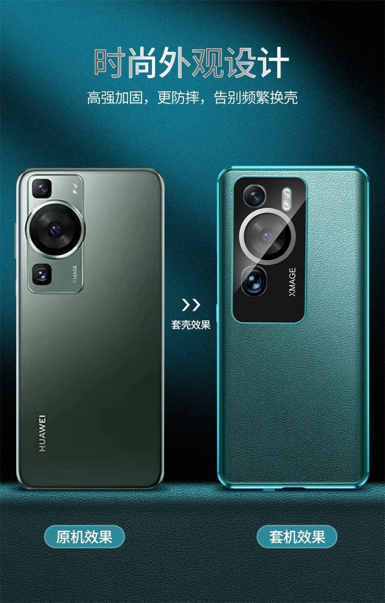 360 Full Cover For Huawei P60 Pro Case Tempered Glass Flip Phone Case For Huawei P 60 P60Pro Double Sided Protection Capa Bumper