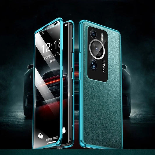 360 Full Cover For Huawei P60 Pro Case Tempered Glass Flip Phone Case For Huawei P 60 P60Pro Double Sided Protection Capa Bumper