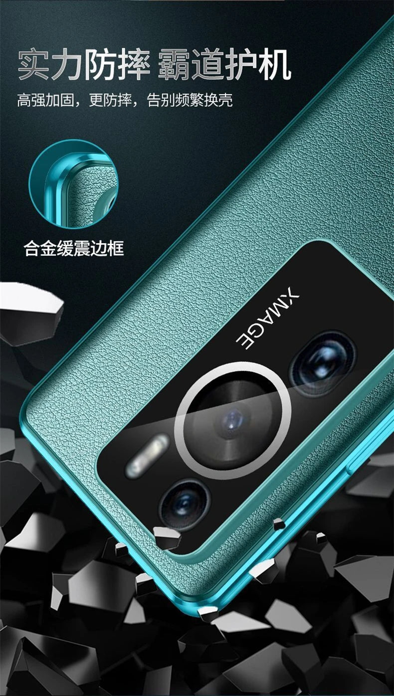 360 Full Cover For Huawei P60 Pro Case Tempered Glass Flip Phone Case For Huawei P 60 P60Pro Double Sided Protection Capa Bumper