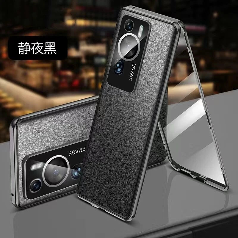360 Full Cover For Huawei P60 Pro Case Tempered Glass Flip Phone Case For Huawei P 60 P60Pro Double Sided Protection Capa Bumper