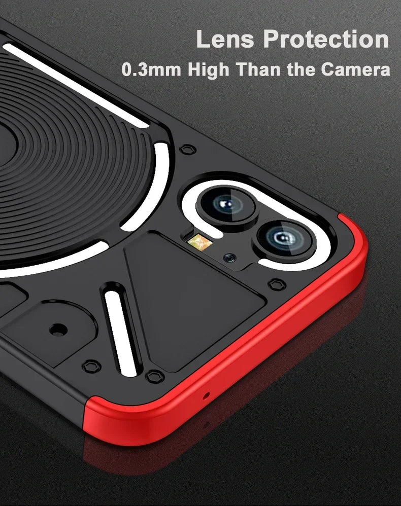 Case for Nothing Phone1 360 Degree Full Protection Hard Matte Shockproof Lens Protection Case for Nothing Phone 1