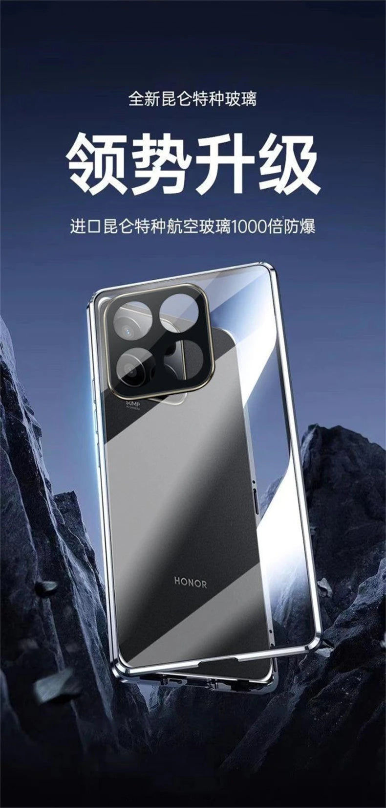 360 Full Magnetic Case For Honor 200 Smart 5G X7C Cover Double Sided Adsorption Metal Tempering Glass Protection Phone Shell