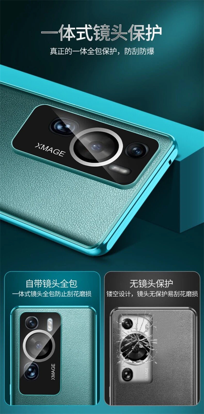 360 Full Cover For Huawei P60 Pro Case Tempered Glass Flip Phone Case For Huawei P 60 P60Pro Double Sided Protection Capa Bumper
