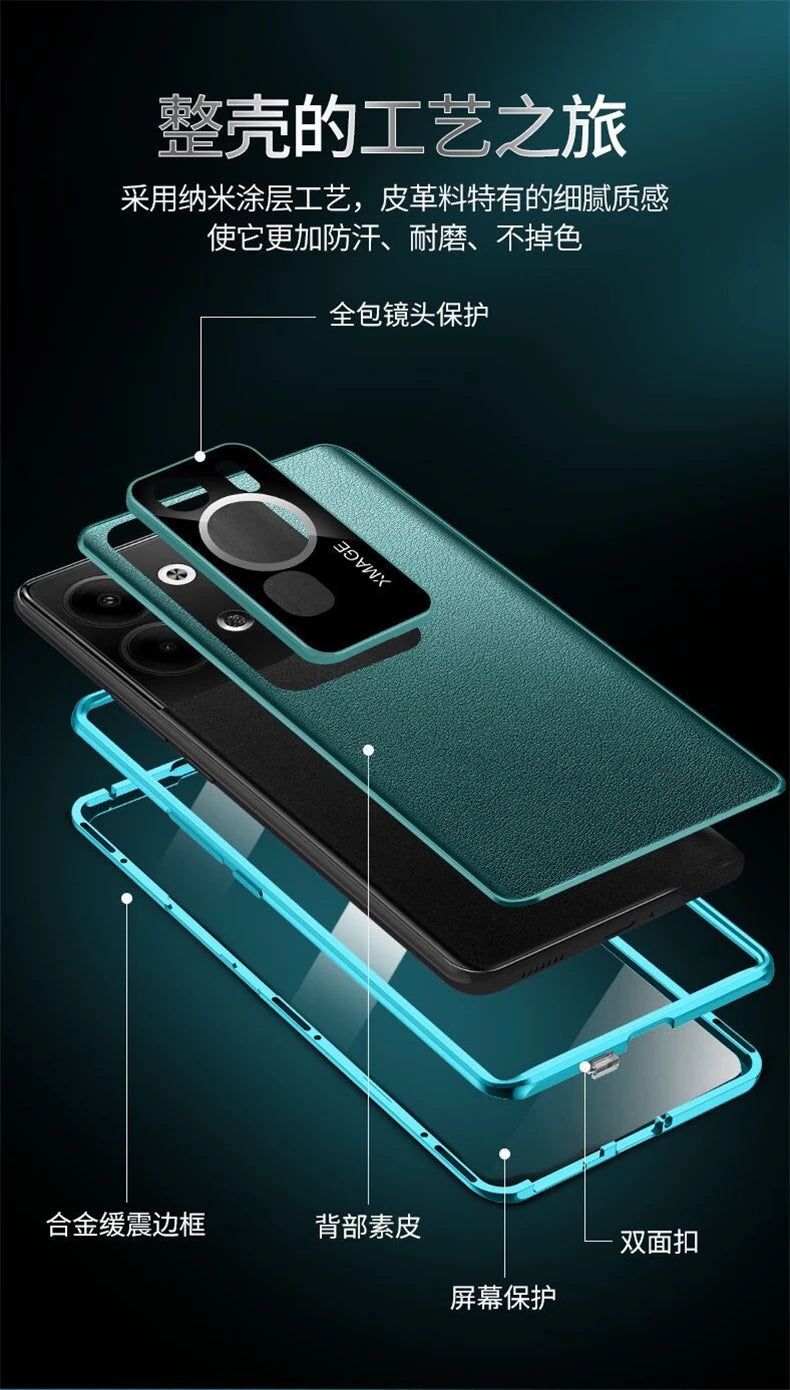 360 Full Cover For Huawei P60 Pro Case Tempered Glass Flip Phone Case For Huawei P 60 P60Pro Double Sided Protection Capa Bumper