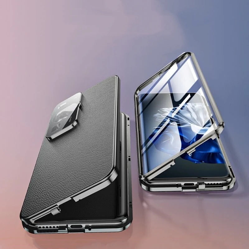 360 Full Cover For Huawei P60 Pro Case Tempered Glass Flip Phone Case For Huawei P 60 P60Pro Double Sided Protection Capa Bumper