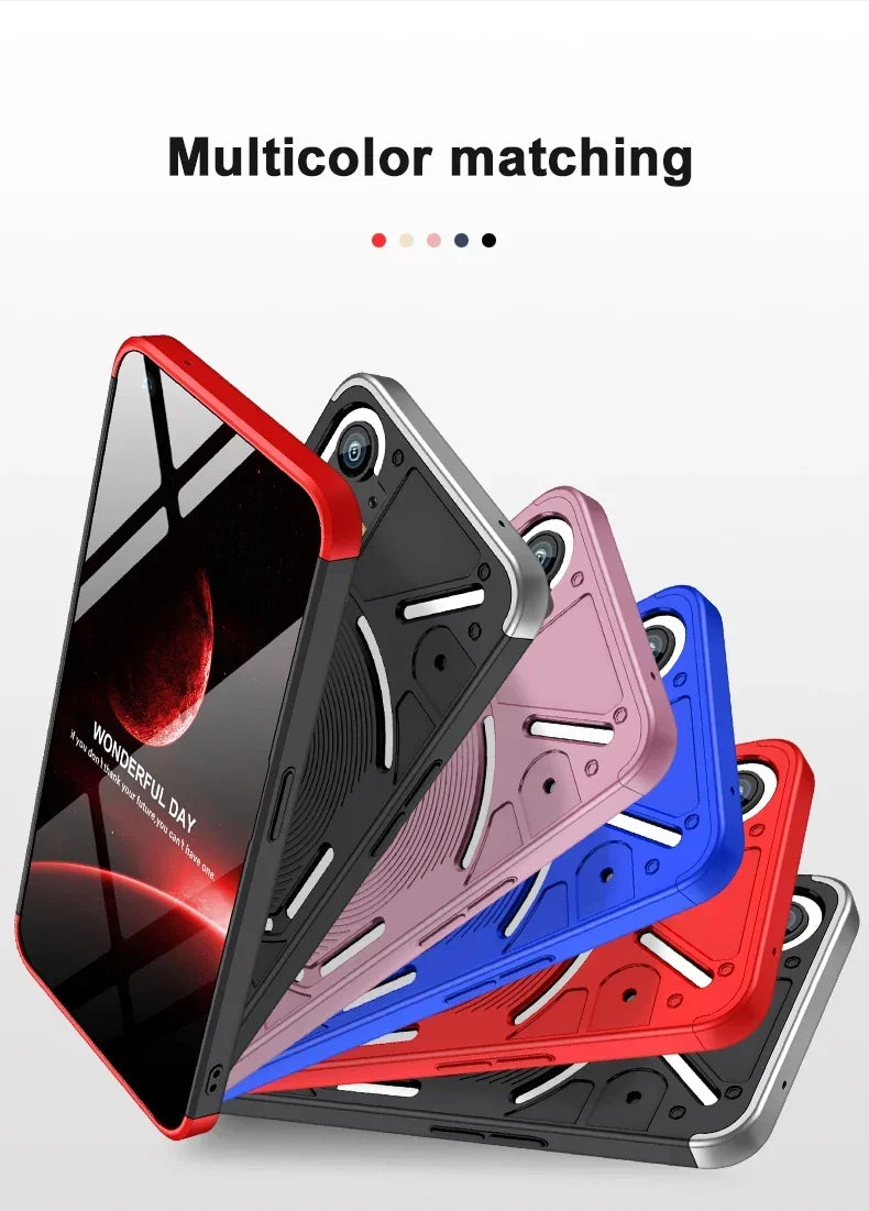 Case for Nothing Phone1 360 Degree Full Protection Hard Matte Shockproof Lens Protection Case for Nothing Phone 1